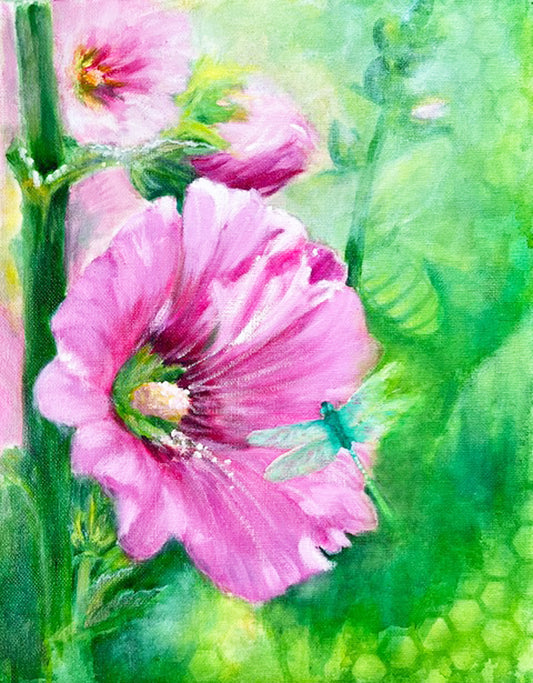 Hollyhocks